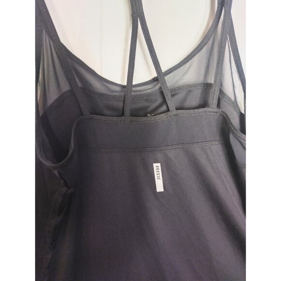 MTA Sports Women Black Racerback Tank Top with built in bra - Picture 5 of 5